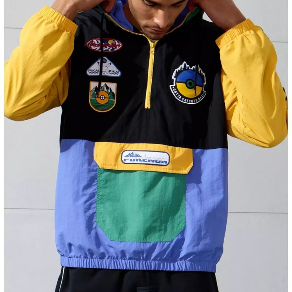 Pokémon Embroidered Patches Windbreaker [Medium & Large Sizes-Unisex] *NWT*